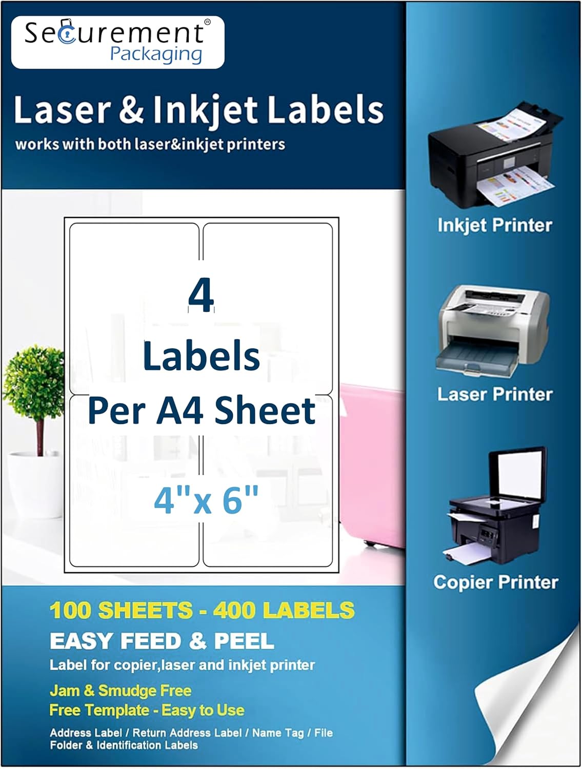 A4 sticker sheets (4 Cut) A4 Address Label Sticker Sheets – Securement ...