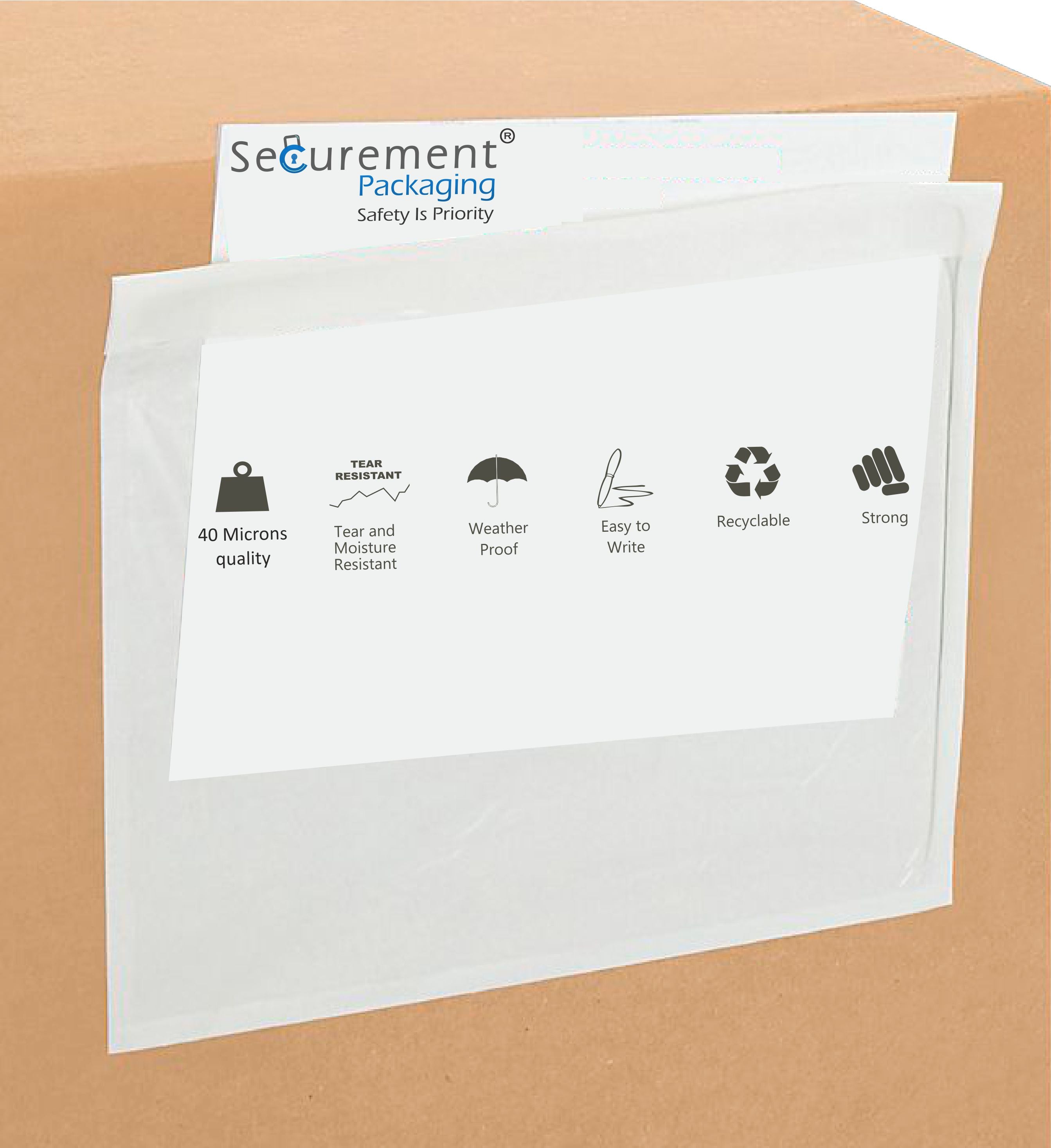 Packing List Envelopes - Attach document to the package – Securement ...