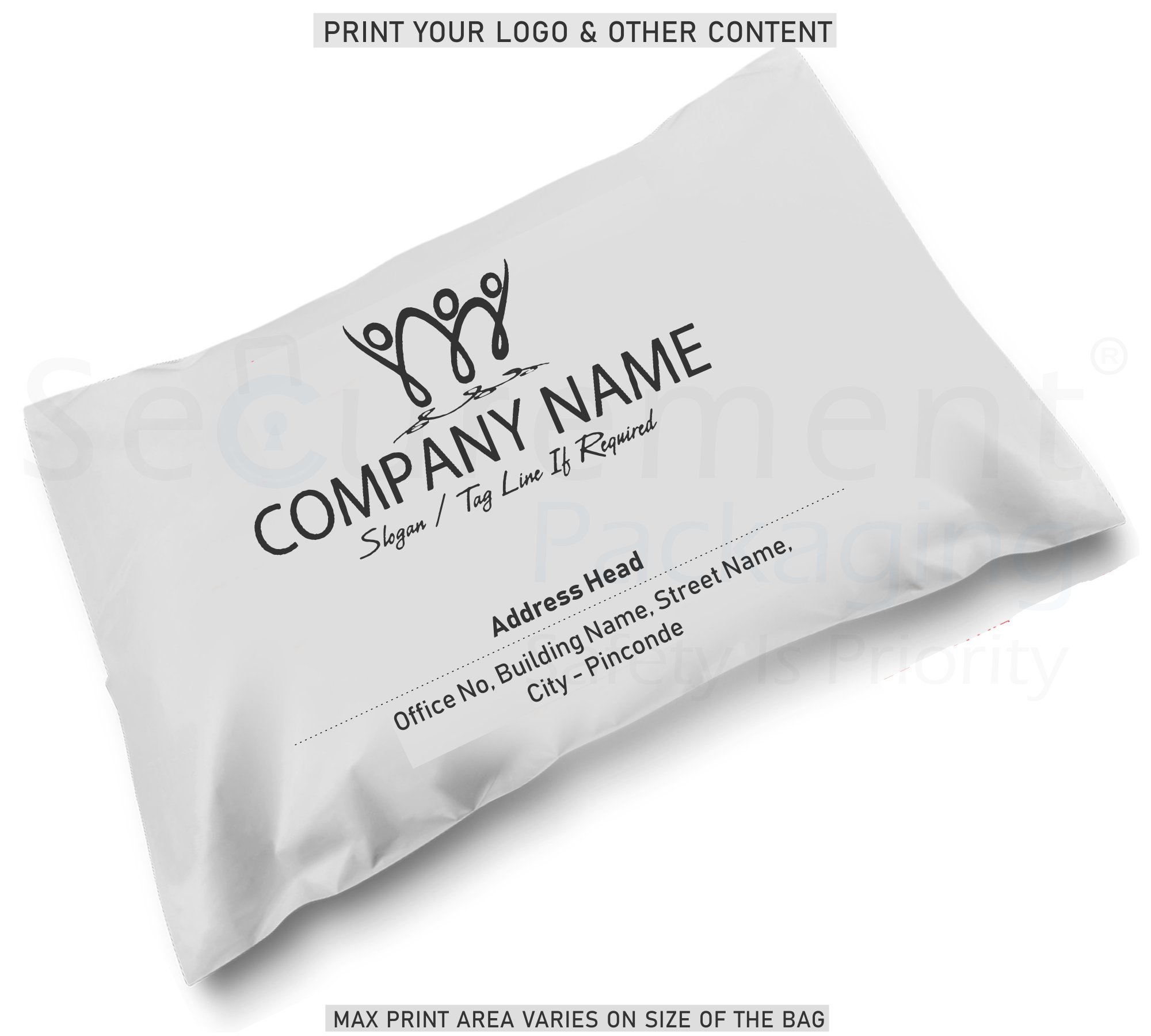 Custom Printed Courier Bags With POD Jacket Print Your Design Premium 60 Microns Thickness Courier Bags